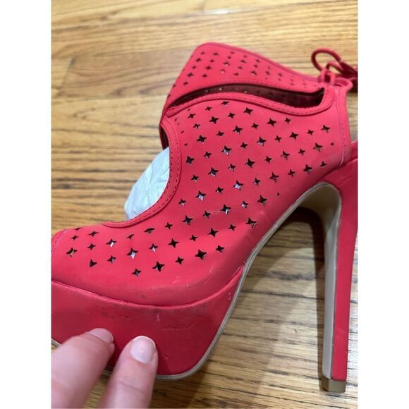 Just Fab Sexy Platform Jesadora Heeled Stiletto Shoes Red color Size 8.5 NEW. No - Picture 7 of 10